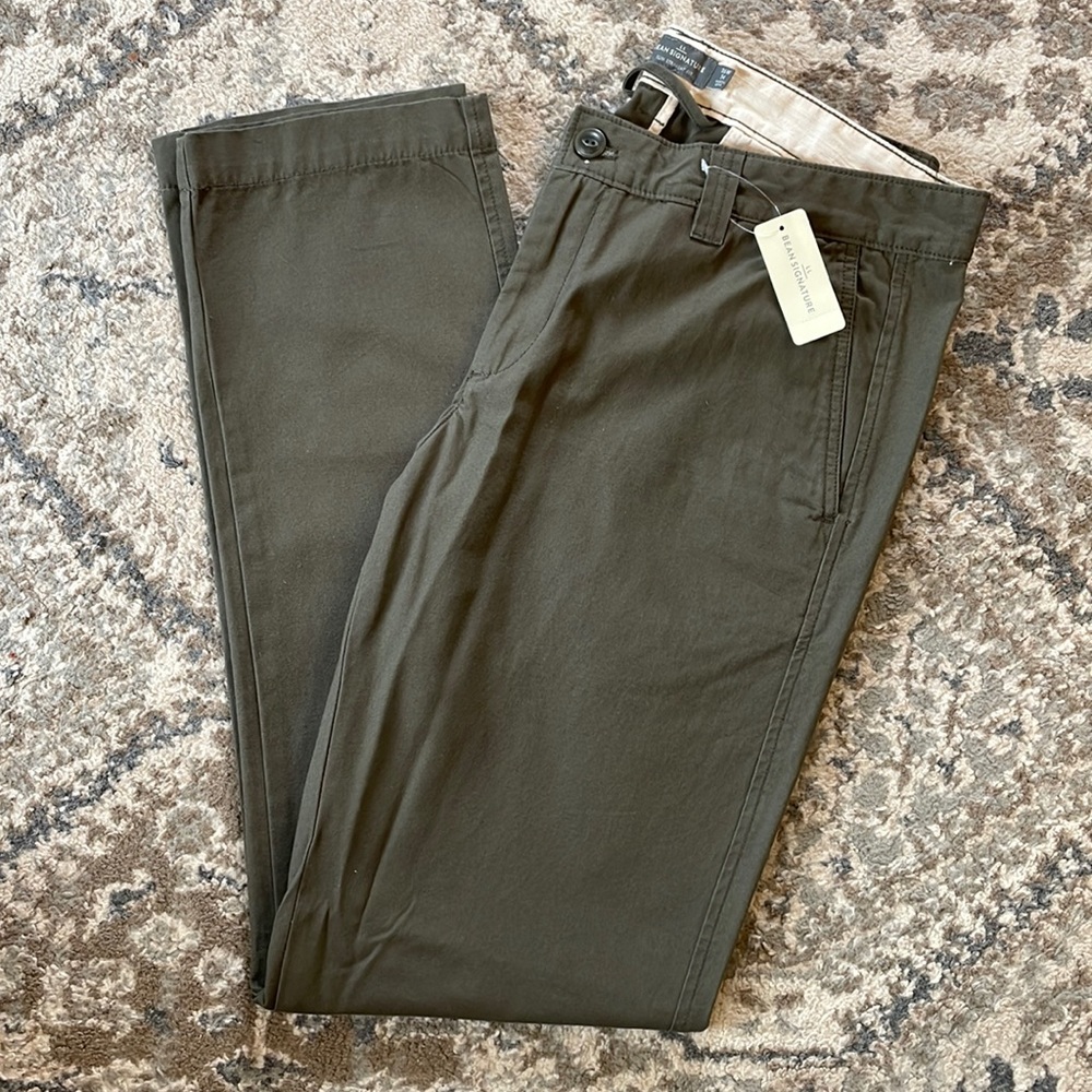LL Bean Signature Canvas Cloth Pant. Slim straight fit. 36 x 34. New with tags!